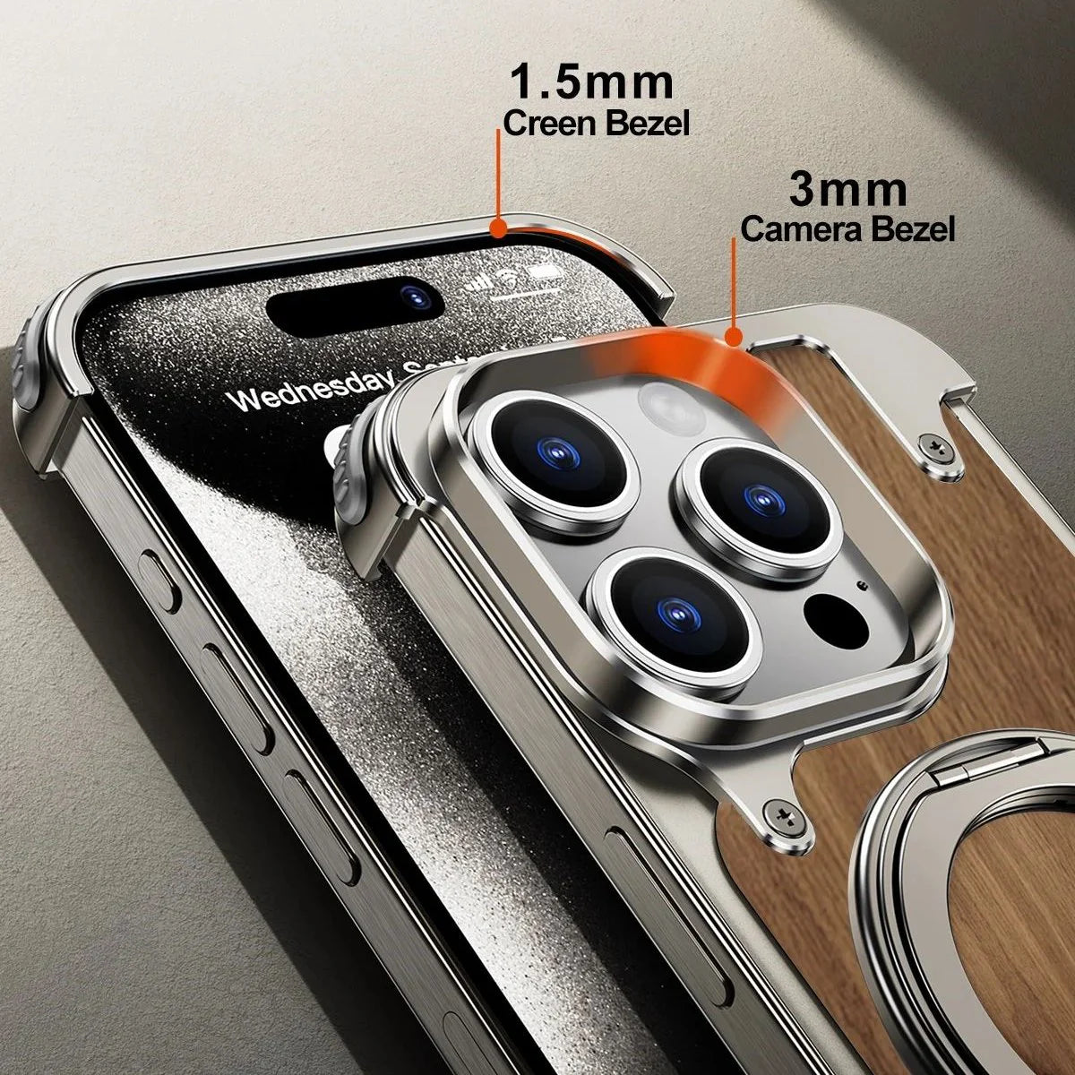 iPhone Luxury Wooden Metal Case