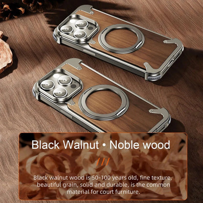 iPhone Luxury Wooden Metal Case