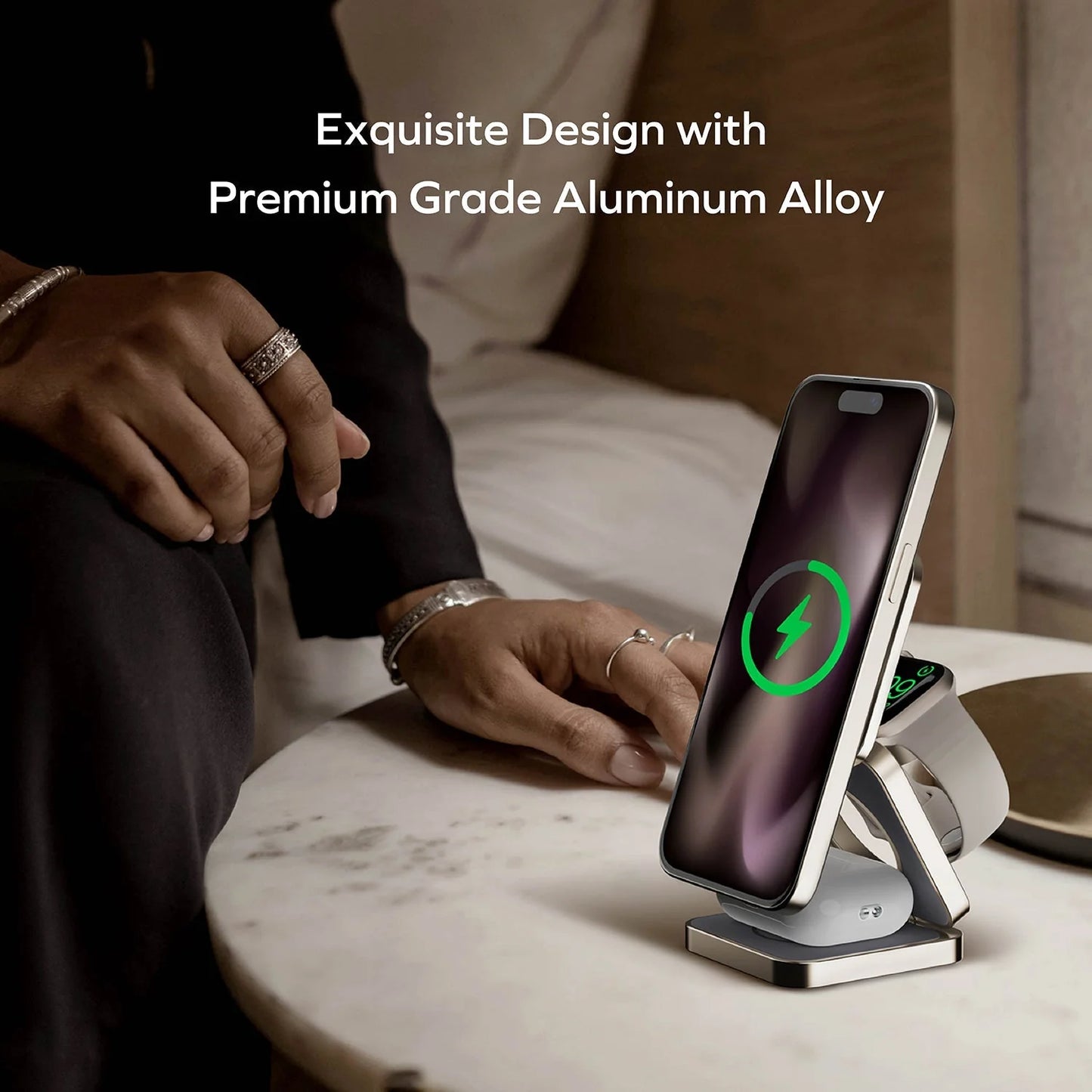 Q2.Mag 3-in-1 Foldable Qi2 15W Magnetic Wireless Charging Stand